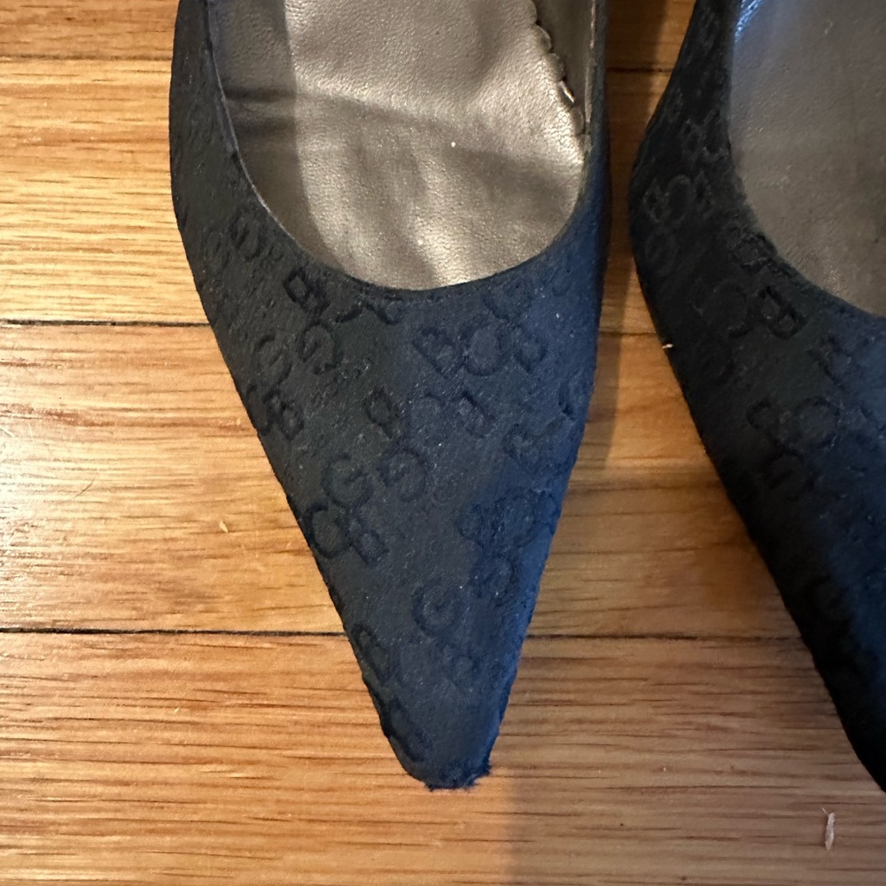 BCBGirls black heels with logo